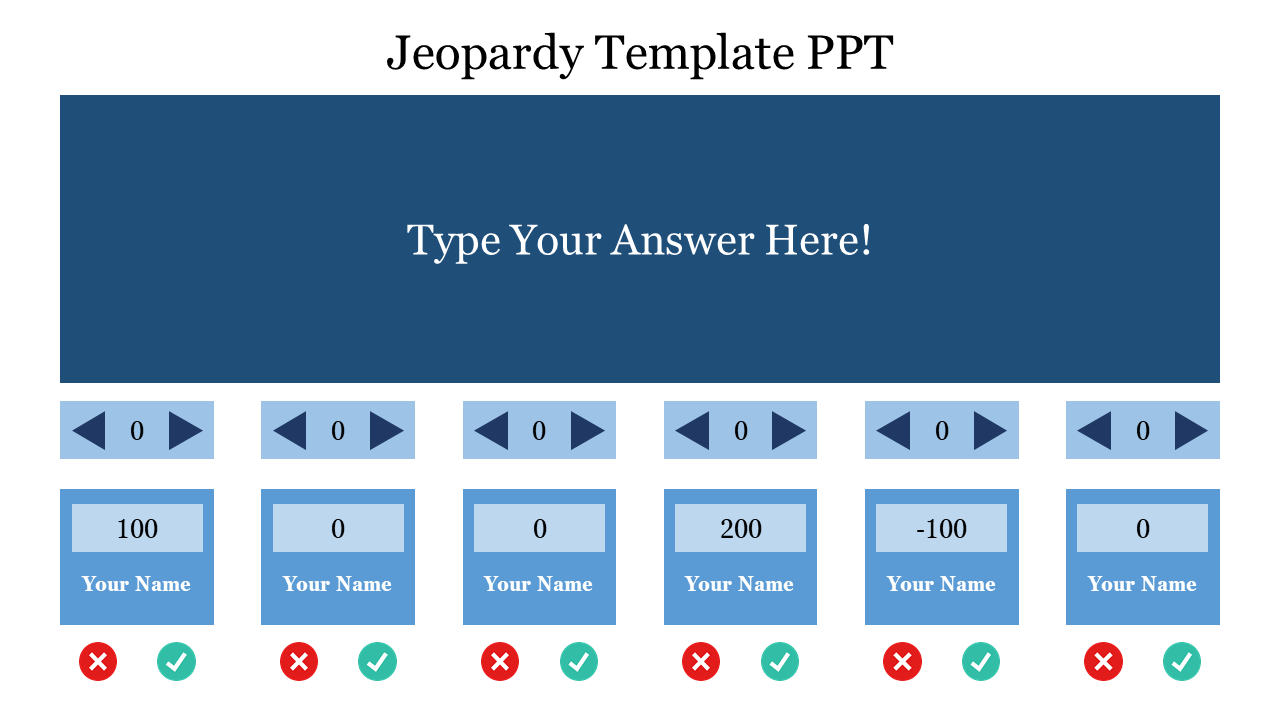 Editable Jeopardy Template PPT Presentation PowerPoint
